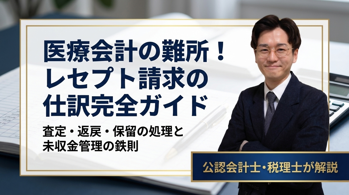 医療会計 レセプト請求の仕訳 査定・返戻・保留の処理 未収金管理